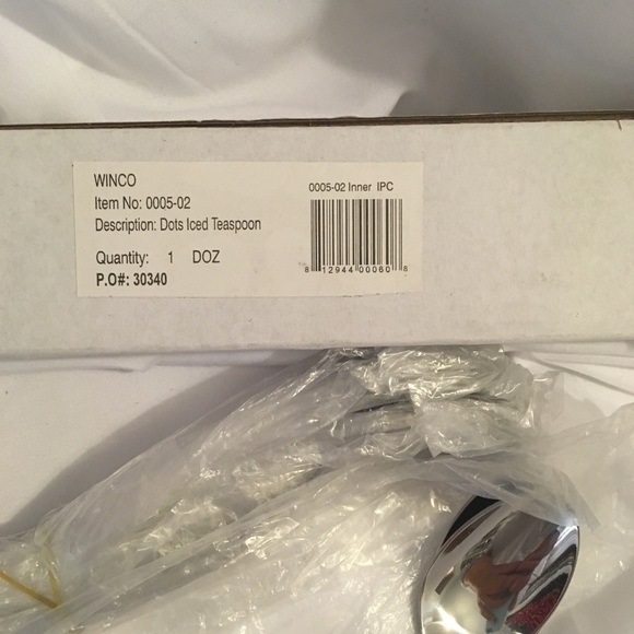 Dots Long Handled Ice Tea Spoon Dots Iced Tea Winco 12 Heavyweight - Picture 7 of 8